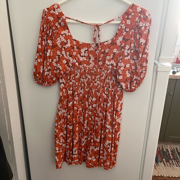 Faithfull the Brand Orange Floral Dress - Picture 6 of 9
